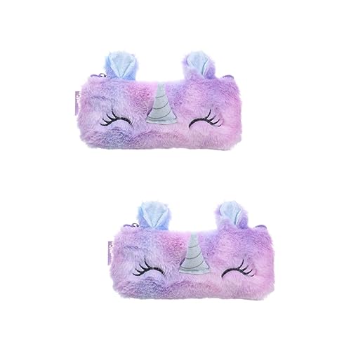 STOBOK Makeup Tasche 2 Stück Plüschtiere Hülle Tiere Für Cartucheras para Niños Pelziger Stifthalter Briefpapiertaschen Kawaii Flauschige Taschen Mädchen Stifttaschen von STOBOK