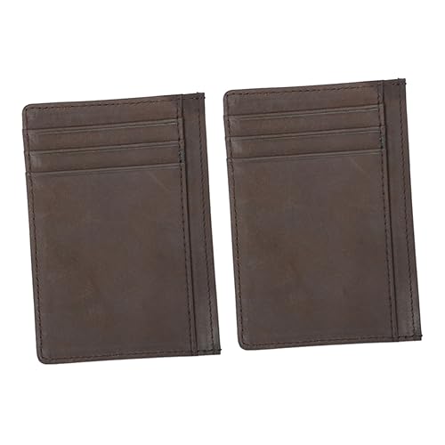 STOBOK 2St Leather Wallet for Men ledergeldbörsen für männer Handtasche männer Mens Wallets Men Wallet männliche Geldbörse Herren Geldbörse Kopfschicht Kartenhalter Kartenabdeckung Mann von STOBOK