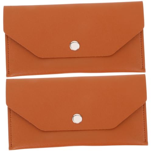 STOBOK 2st Geldbörse Mit Geldumschlag Geldbörse Mit Knöpfen Outdoor-geldbörse Große Kapazität Männliche Geldbörse Stil Geldbörse Multifunktionale Geldbörse Mann Mode Geldbörse Brown Pu von STOBOK
