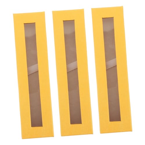 STOBOK 3 Stück Himmel Und Erde Cover Federmäppchen Brunnen Federmäppchen Für Erwachsene Kleiner Bleistiftkoffer Leeres Füllfederhalteretui Bleistifthalter Stiftverpackung Papier Yellow von STOBOK