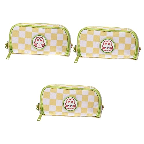 STOBOK Niedlich Mäppchen 3 Stück Schachbrett-Etui Cartucheras para Niños Großes Fassungsvermögen Make-Up-Tasche Spezialetui Stifttasche Tasche Große Schreibwarentasche Junge Geldbörse von STOBOK