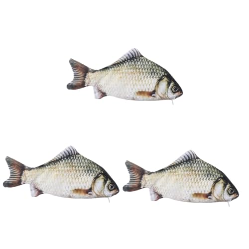 STOBOK 3 Stück Simulierter Fisch Stiftbeutel Kreativer Stiftbeutel Stiftbehälter Briefpapierhalter Stiftbeutel Lustiges Federmäppchen Fisch Geldbörse Bleistift von STOBOK
