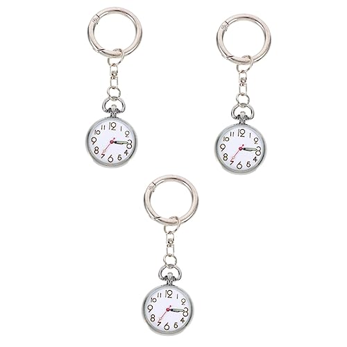 STOBOK 3 Stück Taschenuhr Für Krankenschwestern Schlüsselanhängeruhr Studentenuhr Mädchenuhr Zum Kindertag von STOBOK