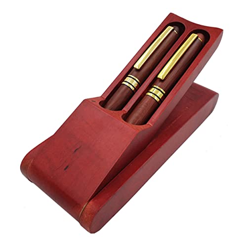 STOBOK 3-teiliges Stifteset Aus Holz Mit Signatur – Stiftebox-Set Elegante Stifte-aufbewahrungsbox Für Schreibwaren von STOBOK