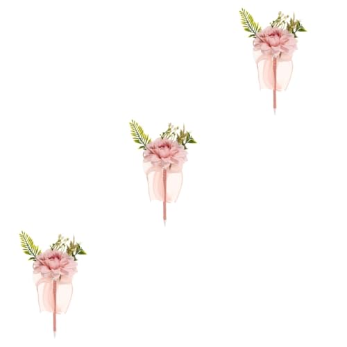 STOBOK 3stücke Fake Flower Bouquet Kugelschreiber Muttertagsgeschenke Mit Langer Halterung Realistisch Gestaltete Blumen Für Stilvolle Notizen Und Dekoration von STOBOK