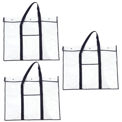 STOBOK 3st Transparente Aufbewahrungstasche Pinnwandhaltertasche Schaumstoffplatte 30x40 Bildtasche Zeichnen Diagramm Der Gefühle Ankerkartenpapier Klare Tasche Leicht Aktenregal PVC Kind von STOBOK