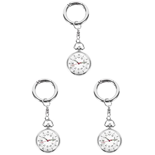 STOBOK 3 Stücke Krankenschwestern Clip Stil Vintage Bewegung Schlüssel Pflege Stift Dekorative Fob Ärzte Liefert Keychain Favors Uhr Revers Unisex Leuchtend Hängend von STOBOK