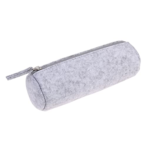 STOBOK 4stücke Filzstiftbeutel Mit Reißverschluss Federmäppchen Aus Robustem Material Bleistifthalter Mit Ausreichend Platz Praktische Schreibwaren-Tasche Dunkelgrau Geeignet Als Kosmetik von STOBOK