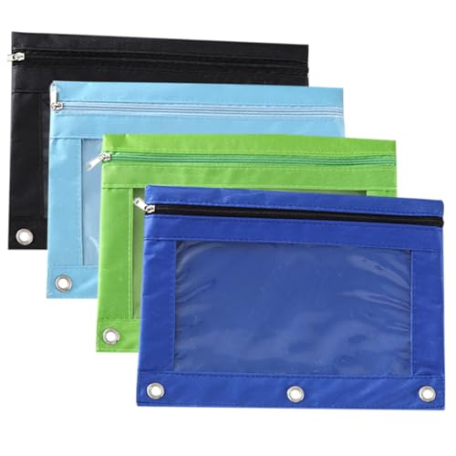 STOBOK Oxford Tuch Binder Bleistift Tasche Stift Tasche Tasche Beutel Für Büro Zipper Bleistift Tasche von STOBOK