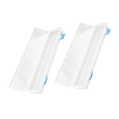 STOBOK 4 Stück Transparenter Kreidekasten Etui Für Aquarellstifte Schreibwarenbehälter Transparentes Federmäppchen Transparenter Schreibwarenhalter Schreibmappe Für Studenten Plastik von STOBOK