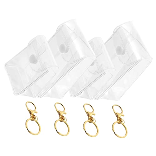 STOBOK 4stücke Transparenter Lippenstiftbeutel Schlüsselanhänger Tasche Kleine Aufbewahrungstasche Für Damen Mädchen Mit Schlüsselring Für Lippenstifte Und Kleinteile von STOBOK