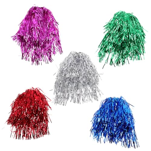 STOBOK 5stücke Glänzende Party-perücke Mit Quasten Bunte Haarteile Für Maskerade Karneval Party Erwachsene Männer Frauen Cosplay Kopfbedeckung Lametta von STOBOK