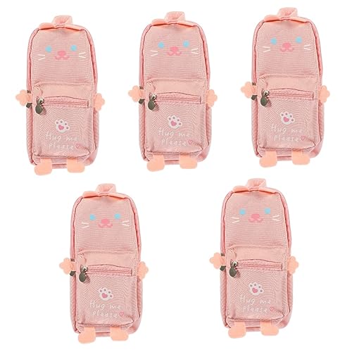 STOBOK 5st Schreibwarentasche Aus Segeltuch Bezauberndes Federmäppchen Tasche Für Buntstifte Kawaii-Stift Bleistiftbeutel Für Mädchen Stifteetui Fürs Büro Niedlich Student Stifthalter von STOBOK