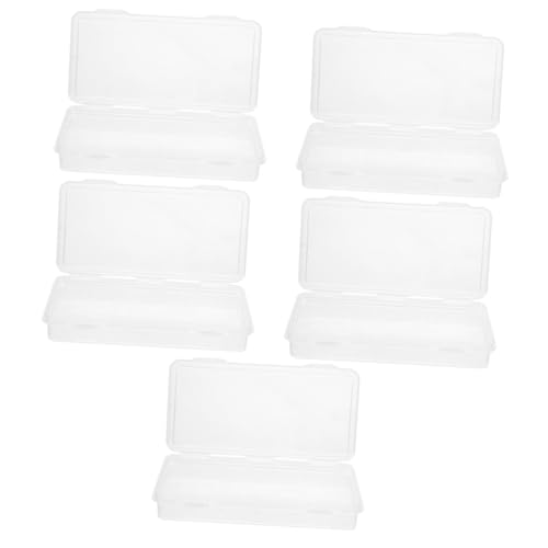 STOBOK 5Er-Box für Pinsel Tragbarer Stiftbehälter klares Federmäppchen Stifthalter schul federmäppchen School Pencil case Stapelbarer Stiftbürstenhalter Plastikbehälter von STOBOK