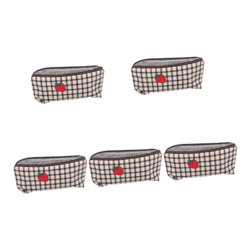 STOBOK 5St Federmäppchen süß große Federtasche Makeup Tasche Kosmetiktasche Cosmetic Bag Bleistifttasche mit Reißverschlussdesign große Bleistift-Aufbewahrungstasche Polyester von STOBOK