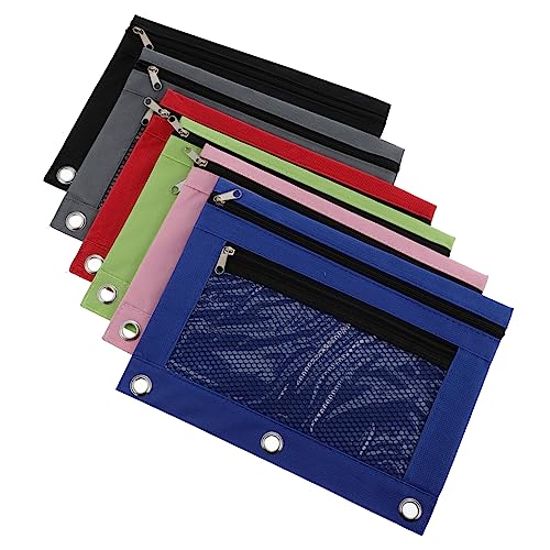 STOBOK Dauerhafte Nutzung Büro Schreibwaren Taschen 6 Pack Mesh Zier Beutel Dokument Tasche Mesh Fenster Bleistift Beutel Bleistift Fall von STOBOK
