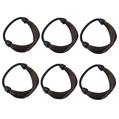 STOBOK 6stücke Elastische Haargummis Für Damen Bequeme Haarbänder Strapazierfähig Für Hochsteckfrisuren Alltagsgebrauch Natürliche Schwarze Farbe von STOBOK