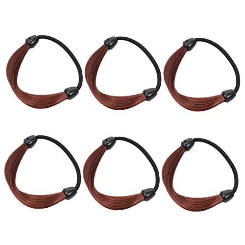 STOBOK 6stücke Haargummis Elastische Haarbänder Ponytail Halterung Für Damen Für Partys Und Alltagslooks Einfach Zu Verwenden Und Modisch Weinrot von STOBOK