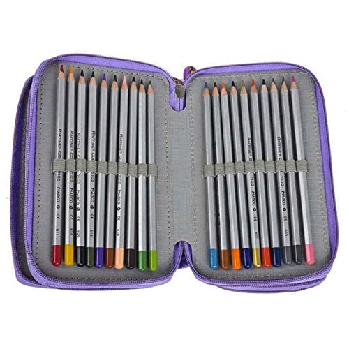 STOBOK 72 mäppchen Schule schul federmäppchen stylofon stifte mäppchen stifte etui kassenrollen anzugtasche Bleistiftbeutel 48 Stifthalter-Organisator Anti-Fall Veranstalter Violett von STOBOK