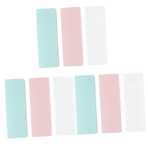 STOBOK 9 STK Federmäppchen Aufbewahrung Federmäppchen aufbewahrungsdose Storage Boxes Basic Bleistifthalter Kunststoff Mini-Bleistifte Bleistift für Kinder Schreibwarenkoffer tragbar von STOBOK