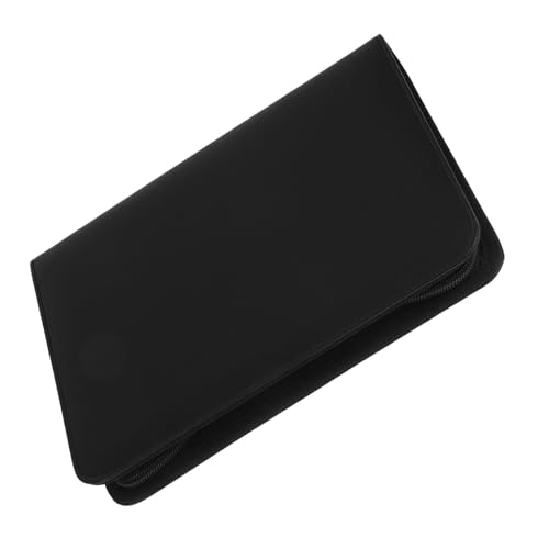 STOBOK Portfolio-ordner Mit Reißverschluss Pu-geschäftsmappe Organizer Für Dokumente Ringbuchfunktion Großes Fassungsvermögen Professionelles Design Dokumentenaufbewahrung Für von STOBOK