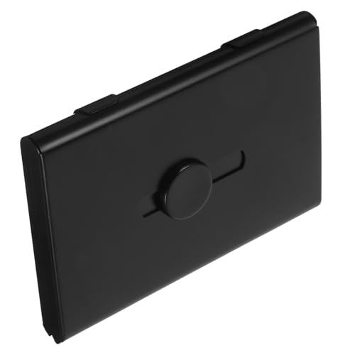 STOBOK Aufbewahrungsbox Für Karten Selbst Transparent Halter Abdeckung Inhaber Schlankes Portemonnaie Behälter Für Visitenkarten Kartenorganisator Bürobedarf Aluminiumlegierung Black von STOBOK