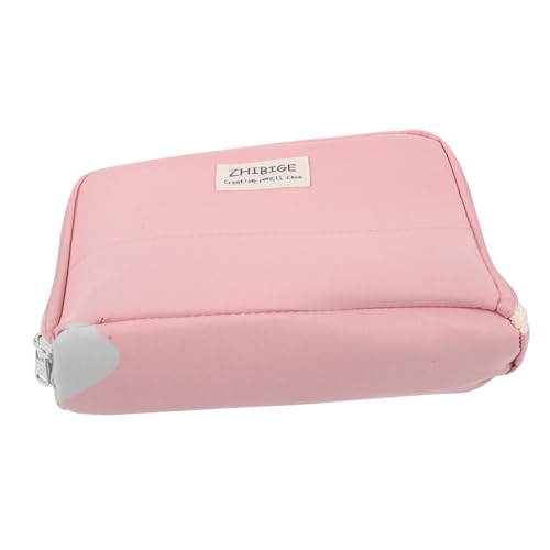 STOBOK Mäppchen Markierungsstifthalter Bleistift-Organizer Stifttasche Kleine Werkzeugtasche Schreibwarenhalter Stiftebeutel Rosa Grosse Kapazität Leinwand Stift Mädchen Segeltuch von STOBOK