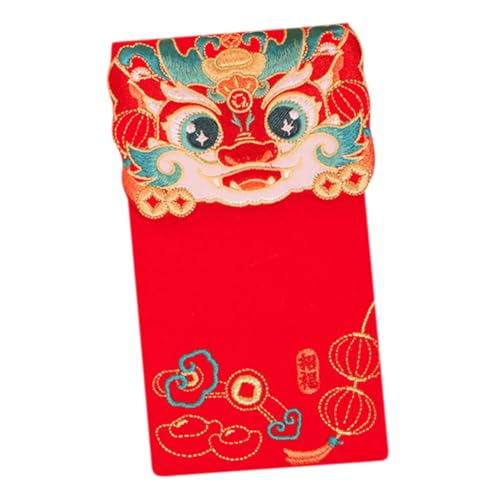 STOBOK Rote Umschläge Chinesisch Traditionelle Rote Tasche Glücksgeldbeutel Zum Neujahr Mit Stickerei Zum Mondjahr Neujahrsgeschenk von STOBOK