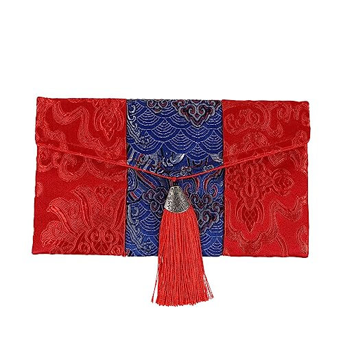 STOBOK Chinesischer Stoff-rotbeutel Für Geldgeschenke Für Frühlingsfest Und Hochzeiten Design Mit Troddel Traditionelles Und Festliches von STOBOK