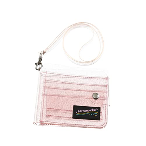 STOBOK Glitzer-geldbörse Brieftasche Klarer Stand Glitzer Geldbörse Transparente Geldbörse Gleiterhalter Halter Mit Aufhängelasche Mädchen Koreanische Version Kartenabdeckung von STOBOK