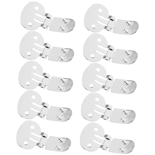 STOBOK Edelstahl Schuhclips in Schwarz - Flaches Design - 10 Stück Set Leere Clips Für Damen Schuhe Eben & Elegant Ideal Für Pumps Dekoration Und Schuh Bögen Schüttgut Stilvolle von STOBOK