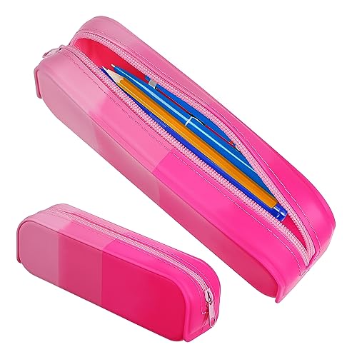STOBOK Einfaches Federmäppchen (rosa) ästhetisch rosa Federmäppchen Halter Schreibwaren Storage Pockets Storage Bags kalemlik Pinselabdeckung bilden Organizer für Make-up-Pinsel Kieselgel von STOBOK