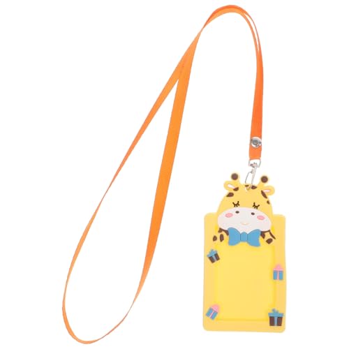 STOBOK Adorabler Kartenhalter Mit Lanyard Weiche Kartenhülle Für Schul Und Arbeitsausweise Bankkarten Und Für Schüler Und Büroangestellte Gelb von STOBOK