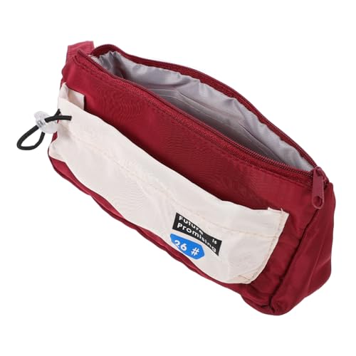 STOBOK Bleistifttasche Aus Canvas Federmäppchen Mit Reißverschluss Organizer Für Schreibwaren Praktische Aufbewahrungstasche Schlichtes Design Für Schule Und Büro von STOBOK