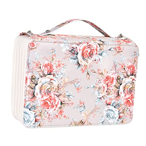 STOBOK Aufbewahrungsbox Für Stifte Fächer Schreibwarentasche Ausgewähltes Pu-Material Kreative Muster Großvolumig Für Bemalte Stifte Buntstifte Und Gelstifte Tragbar Für Reisen Und von STOBOK