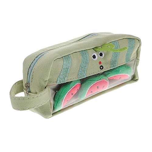 STOBOK Federmäppchen Obst Frucht-Make-up-Tasche Süße Canvas-Tasche Kulturbeutel Für Kinder Großes Federmäppchen Süße Federmäppchen Rosa Federmäppchen Junior High Kasten Segeltuch Mädchen von STOBOK