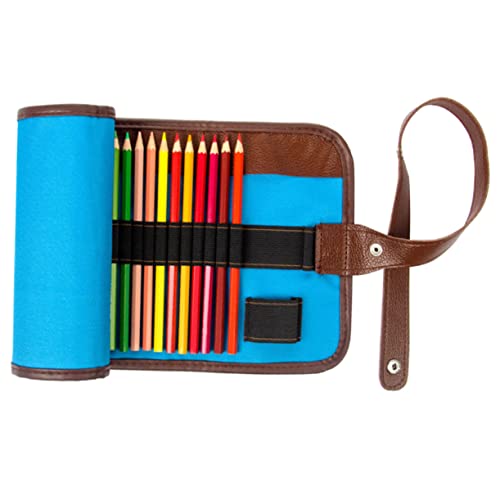 STOBOK Mäppchen Farbstift-Organizer Federmäppchen Aufrollen Tasche Für Farbstifte Farbstifthalter Aufbewahrungstasche Farbiges Stifte Organizer von STOBOK