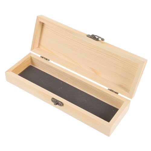 STOBOK Federmäppchen aus Holz Schatzkiste Räucherstäbchen-Aufbewahrungsbox Holzstiftebox Holzstiftkasten Bleistifthalter Schultasche zum Bauen Stift-Organizer Puzzle Schreibwaren-Box Kind von STOBOK