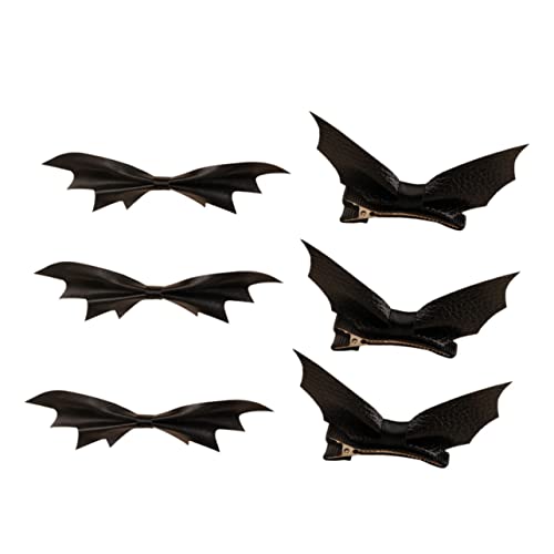 STOBOK 6st Fledermaus-leder-haarspange Gothic-haarspangen Halloween-kopfschmuck-zubehör Gotische Kopfbedeckung Fledermaus Haarnadel Halloween-haarnadel Legierung Flügel Die Hexe von STOBOK