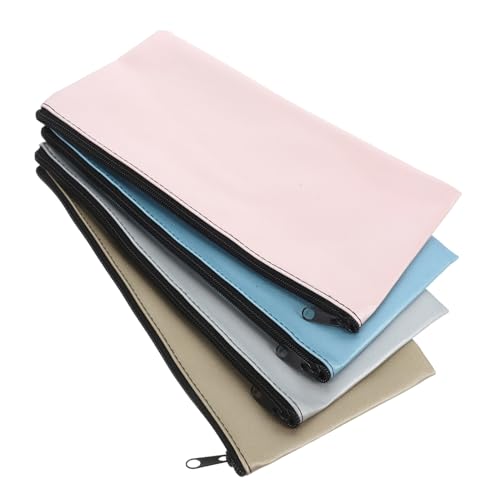 STOBOK 4stücke Geldbeutel Mit Reißverschluss Für Bargeld Schecks Quittungen Aufbewahrungstaschen Praktische Geldhaltertaschen von STOBOK