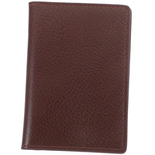 STOBOK Geschäftskartenhalter Card Sleeves Karten Sleeves visitenkartentasche Business Card case kartenetui tragbarer Kartenhalter Bester Kartenhalter für die Reise Rindsleder Coffee von STOBOK