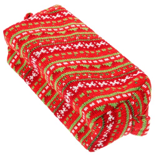 STOBOK Große Kosmetiktasche Und Grünem Streifenmuster Vielseitige Aufbewahrung Für Make-up Und Schreibutensilien Für Oder Schulbedarf von STOBOK