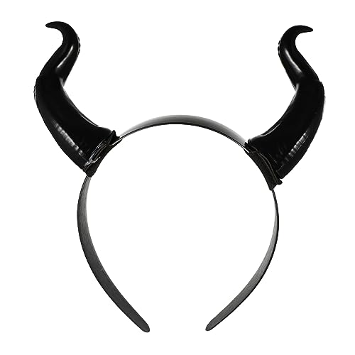 STOBOK Halloween Ox Horn Haarreif Für Erwachsene Und Gothic Kopfschmuck Mit Mattem Design Für Kostümpartys Und Maskeraden Langlebig Und Leicht Zu Tragen von STOBOK