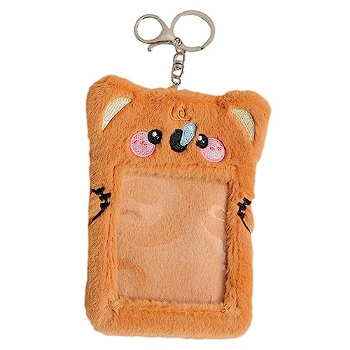 STOBOK Kartenhalter Mit Frosch- Weicher Plüsch Ausweishüllen Keine Grate Flecken Für Schule Und Reisen Braunes Koala-Muster von STOBOK