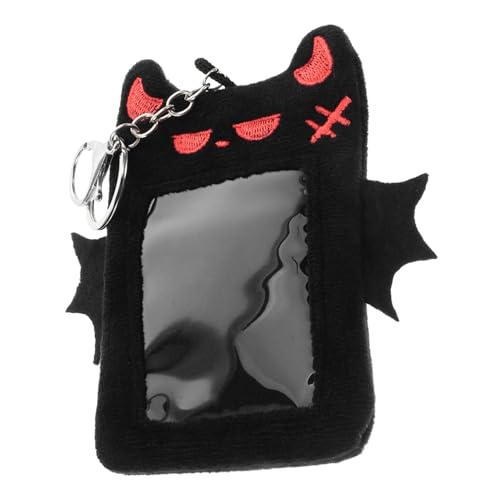 STOBOK Plüsch Schlüsselanhänger Mit Kartenschutzhülle Für Und Kleine Karten Für Schüler Und Fans Tragbar Und Vielseitig Im Alltag Design Mit Teufelsflügeln von STOBOK