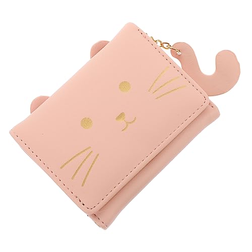 STOBOK Halter Geldbörse Geldbörse, Geldbörse Portemonnaie Geldbörse Für Herren Kawaii-münzbeutel Kartenhalter-Organizer Wechseltaschen Schüttgut Mädchen Pu-Leder Kleine Geldbörse von STOBOK