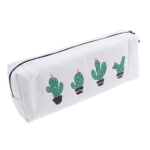 STOBOK Kinder federmäppchen Smooth Zipper Make up Bag marmor makeupbag Pencil case schulzeug Stifttaschen Federmäppchen aus Kaktus-Canvas niedlich Südkorea Männer und Frauen von STOBOK