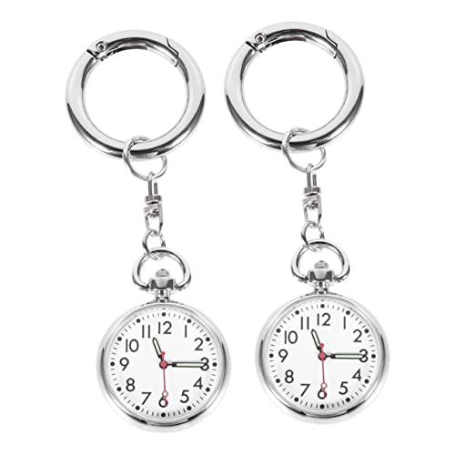 STOBOK Krankenschwester Student Form Digitaluhr Für Schlüsselanhänger Für Autoschlüssel Outdoor Mann Geschenk 2Pc Sanitäter Abschlussgeschenk Einziehbare Taschenuhr von STOBOK