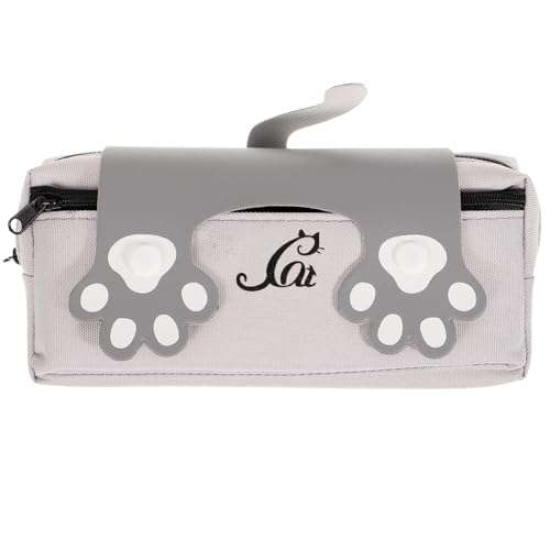 STOBOK Canvas Stiftetui Mit Süßem Katzenmotiv Kreativer Tragbarer Federmäppchen Organizer Für Schule Und Büro Geeignet Für Schüler Und Studenten Langlebig Und Praktisch von STOBOK