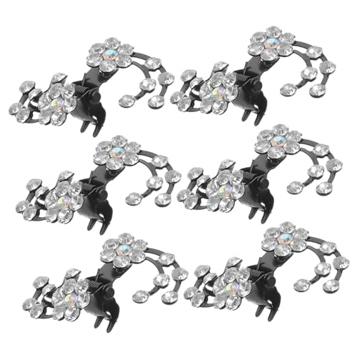 STOBOK 6stücke Mini-haarnadeln Mit Strasssteinen in Pflaumenblütenform Haarklammern Für Frauen Und Mädchen Weißer Haarschmuck Für Hochzeiten Und Besondere Anlässe von STOBOK